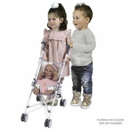 Decuevas Silla de Muñeca Plegable Portátil Rosa, para Muñecas de hasta 48 cm, 3+ Años, Metal, Plástico y Poliéster