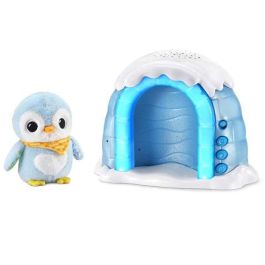 Vtech Proyector Musical Iglú Pingüino con Peluche, 3 Modos Luz, Detector Sonido y Apagado Auto. Bebés 0-12 Meses. 27,9x13x27,5cm