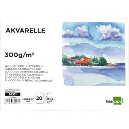 Liderpapel Bloc Dibujo Acuarela Encolado A3 20 Hojas 300g/m2