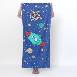 Toalla de baño HappyFriday Mr Fox Space Rocket Multicolor 70 x 150 cm