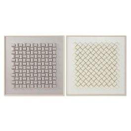 Cuadro Home ESPRIT Blanco Beige Abstracto Moderno 100 x 3,5 x 100 cm (2 Unidades) Precio: 207.49999963. SKU: B12WCCDAJY