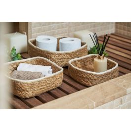 Privilege Set 3 Cestas Mimbre Cuadradas 23 cm, 20 cm, 17 cm (4 Cajas)