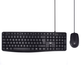 Ewent EW3000 Kit Teclado + Mouse - Teclado Silencioso Español QWERTY ES con Teclado Numérico, Resistente a Salpicaduras, USB y Mouse Óptico 1000 DPI para Oficina y Hogar Precio: 14.99313299. SKU: B16TWQV9SP