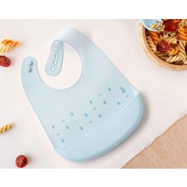 KioKids Babero de Silicona Azul para Bebé con Bolsillo Recogemigas, Ajustable, Impermeable, Fácil Limpieza, +4 Meses Precio: 5.89000049. SKU: B144N3ZNEP