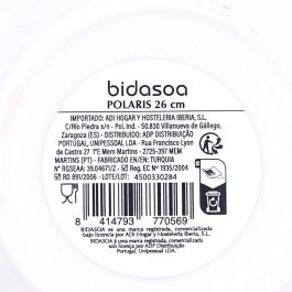 Bidasoa Polaris Hydrozero Plato Risotto de Porcelana 26 cm Beige Profesional y Resistente a Rayaduras, Apto Lavavajillas y Microondas