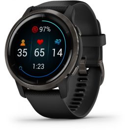 Garmin Venu 2 Smartwatch GPS 45mm, Reloj Inteligente Fitness con Música, Pagos y Monitor de Salud, Color Negro