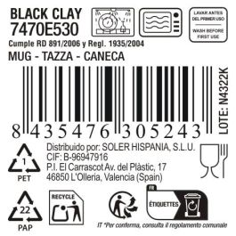 Mug 290 ml Black Clay - Inde (24 Unidades)
