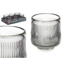 Portavela Circulo Raya Peq Gris Giftdecor 7CM (12 Unidades) Precio: 26.49999946. SKU: B1AP8HX3EY