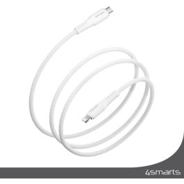 4smarts Cable USB-C a Lightning RapidCord PD 30W 1.5m Plata Blanco