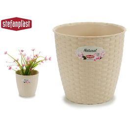 Stefanplast Maceta Natural de Plástico Beige para Interior y Exterior, Diámetro 19 cm, Altura 17.5 cm (Set de 12) Precio: 35.50000003. SKU: B1JVCKJ635