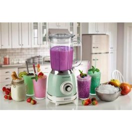 Ariete 583/04 Batidora de Vaso Vintage con Vaso de Vidrio, 4 Velocidades, Color Verde