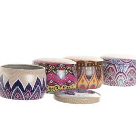 DKD Home Decor Vela Árabe Multicolor 7.5 x 5 x 7.5 cm (24 Unidades) Coco/Vainilla