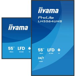 iiyama Monitor Profesional 55" UHD 4K (3840x2160) Panel VA DLED 500cd/m² Haze 25% Operación 24/7 Android 14