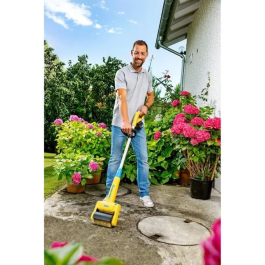 Gloria Cepillo de Acero Profesional para Superficies Gravillón Multibrush SC Li-on Limpieza Terrazas Pavimento Poroso Líquenes