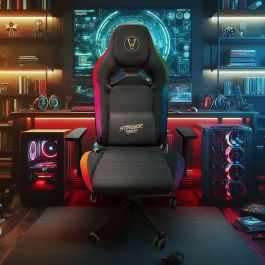 Woxter Silla Gaming Stinger Station Elite GM26-068 LED RGB, Ergonómica, Reposabrazos 2D, Dorada y Plata