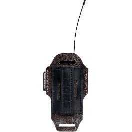 SBG Funda para Petaca de Cuero y Nylon Marrón, Se Fija a Cinturón o Correa de Guitarra, 152x84x138mm