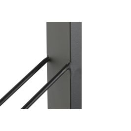 DKD Home Decor Botellero de Vino Loft de Pared Negro 8 Botellas en Metal 160x36x6 cm (Juego de 2 Unidades)