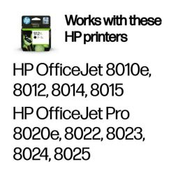 HP Cartucho de Tinta Original Negro de Alto Rendimiento, 825 páginas (21.7 ml), para Documentos Profesionales con Texto Nítido y Calidad Fiable.