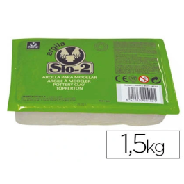 Sio-2 Arcilla Blanca en Pasta Cerámica para Manualidades, Torno y Modelaje, 1.5 kg Precio: 1.68999974. SKU: B1DS93ZEKH