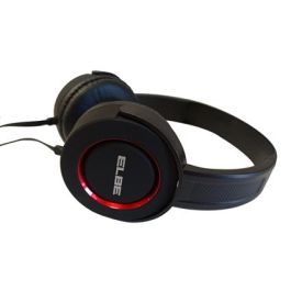 Elbe AU-813-NR Auriculares de Diadema con Micrófono, Negros/Rojos, Ergonómicos y Ligeros Elbe AU-813-NR Auriculares de Diadema con Micrófono, Negros/Rojos, Ergonómicos y Ligeros