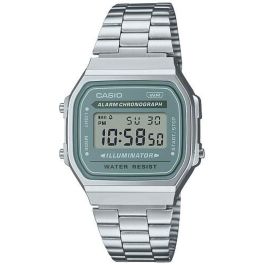 Reloj Unisex Casio A168WA-3AYES Verde Plateado (Ø 36 mm) (Ø 35 mm) Precio: 66.78999987. SKU: B1F7AMY6DF