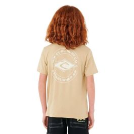 Camiseta de Manga Corta Infantil Rip Curl Stapler Tee Beige M