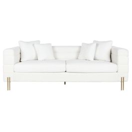 Sofa DKD Home Decor Blanco Dorado 85 x 73 x 205 cm