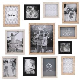 Home Deco Factory Juego de 12 Marcos de Fotos Essentiel para Pared y Sobremesa en Madera Negro con Variedad de Tamaños Precio: 17.69000035. SKU: B18L6YAB55