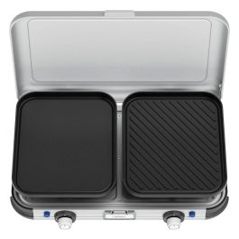 CAMPINGAZ Parrilla Portátil Grill & Go Caravan, Cocina de Camping 2 Zonas, 4000 W, Negro/Gris/Plata, 5.4 kg, con Funda