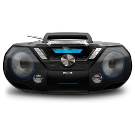 Philips CD Soundmachine Radio Portátil AZB798T/12 Ghettoblaster con CD, Cassette, Radio DAB/DAB+/FM, Bluetooth, USB y Mando a Distancia - Negro