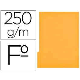 Gio Subcarpeta Con Pestaña Lateral Izquierda Folio Cartulina 250 gr Amarillo Intenso -50U-