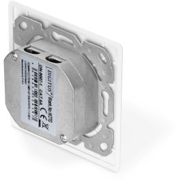 Digitus Toma de red Cat6a Apantallada Empotrada 2xRJ45 Blanca - Caja de conexión
