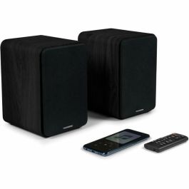 THOMSON WS600DUO - Juego de 2 altavoces con caja de madera - 100W - Bluetooth 5.0 - 2 salidas RCA - Negro