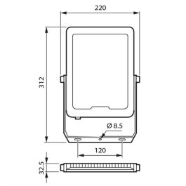 Foco Proyector LED "Philips" IP65 100W 12000Lm 4000ºK IP65 50000H [PH-53351699]