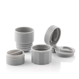 Innovagoods Pastillero con cortador y triturador 5 en 1 fivlok V0103328 - Gris, ABS y acero inoxidable, 5.2x6.5x4 cm