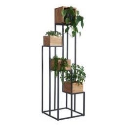 DKD Home Decor Macetero Moderno Marron Negro Mango y Metal 120 cm Alto Precio: 145.50000014. SKU: S3024065