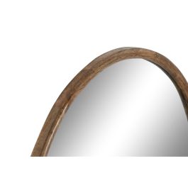 DKD Home Decor Espejo Tropical de Mango y Cristal Natural 60 x 60 cm para Pared, estilo Colonial