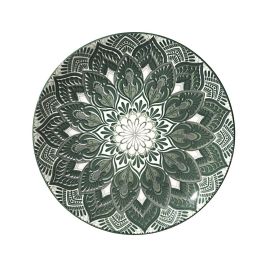Home Deco Factory Vajilla 12 Piezas de Cerámica con Diseño Mandala Verde