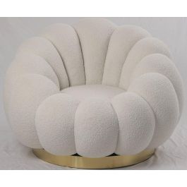 Sillon Moderno DKD Home Decor Blanco Dorado 97 x 69 x 98 cm