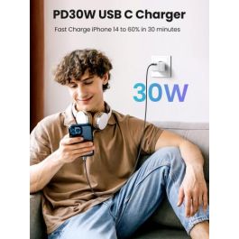 UGREEN Nexode Mini Cargador Rápido 30W USB-C con Tecnología GaN para Teléfonos y Tabletas, Blanco
