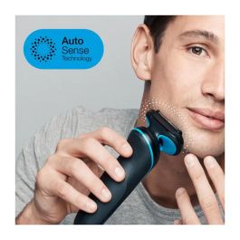 Braun Series 5 51-B1820s - Máquina de afeitar de láminas recargable, 3 cabezas, uso en seco y mojado, negro y azul