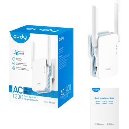 Cudy Repetidor Wi-Fi Mesh AC1200 RE1200 300/867 Mbit/s Blanco Externo 5 dBi IEEE 802.11ac/n/b/g/a