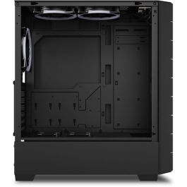 Sharkoon Midi Tower HEX RGB Negro para Gaming, Caja de PC ATX/Micro ATX/Mini-ITX con Ventana Lateral de Vidrio Templado y LED Multi