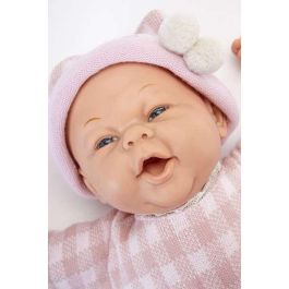 Muñeco bebe perezoso niña 48cm. se despereza, rie, llora, balbucea, bosteza y respira para dormirse Muñeco bebe perezoso niña 48cm. se despereza, rie, llora, balbucea, bosteza y respira para dormirse