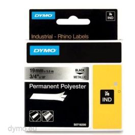 Dymo Rhino Cinta De Etiquetas Industrial Adhesiva Id1-19, Negro Sobre Gris Metálico Plata De 19 mmx5´5 M, Polyester S0718200 Precio: 21.58999975. SKU: B1FTBENKCB