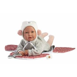 Muñeca mimi llorona portabebe espacial 42cm con cuerpo de tela y mecanismo de sonido