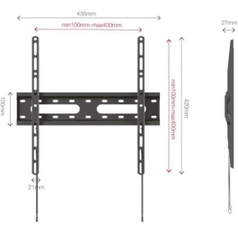 Fonestar FIX-044BA Soporte TV Fijo Extraplano para Pared 32-70" hasta 45kg con VESA 75x75 a 400x400