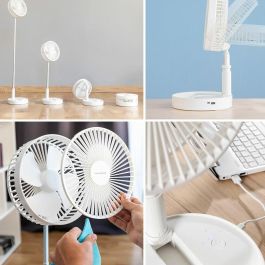 Ventilador Recargable Plegable 3 en 1 Fandle InnovaGoods Ø7,7'' 7200 mAh