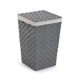 Cesto para la Ropa Sucia Versa Gris Poliéster Metal Polipropileno 33 x 52 x 33 cm
