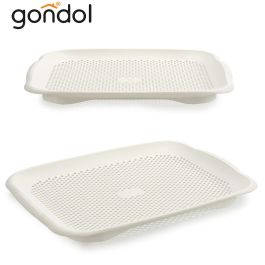 Bandeja con escurridor plástico blanco Kinvara 27x36 cm (24 Unidades) Bandeja con escurridor plástico blanco Kinvara 27x36 cm (24 Unidades)